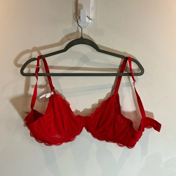 AERIE Sz 34DD Demi Underwire Lace Adjustable Straps and Back Bra NEW WITH TAGS - Picture 8 of 8